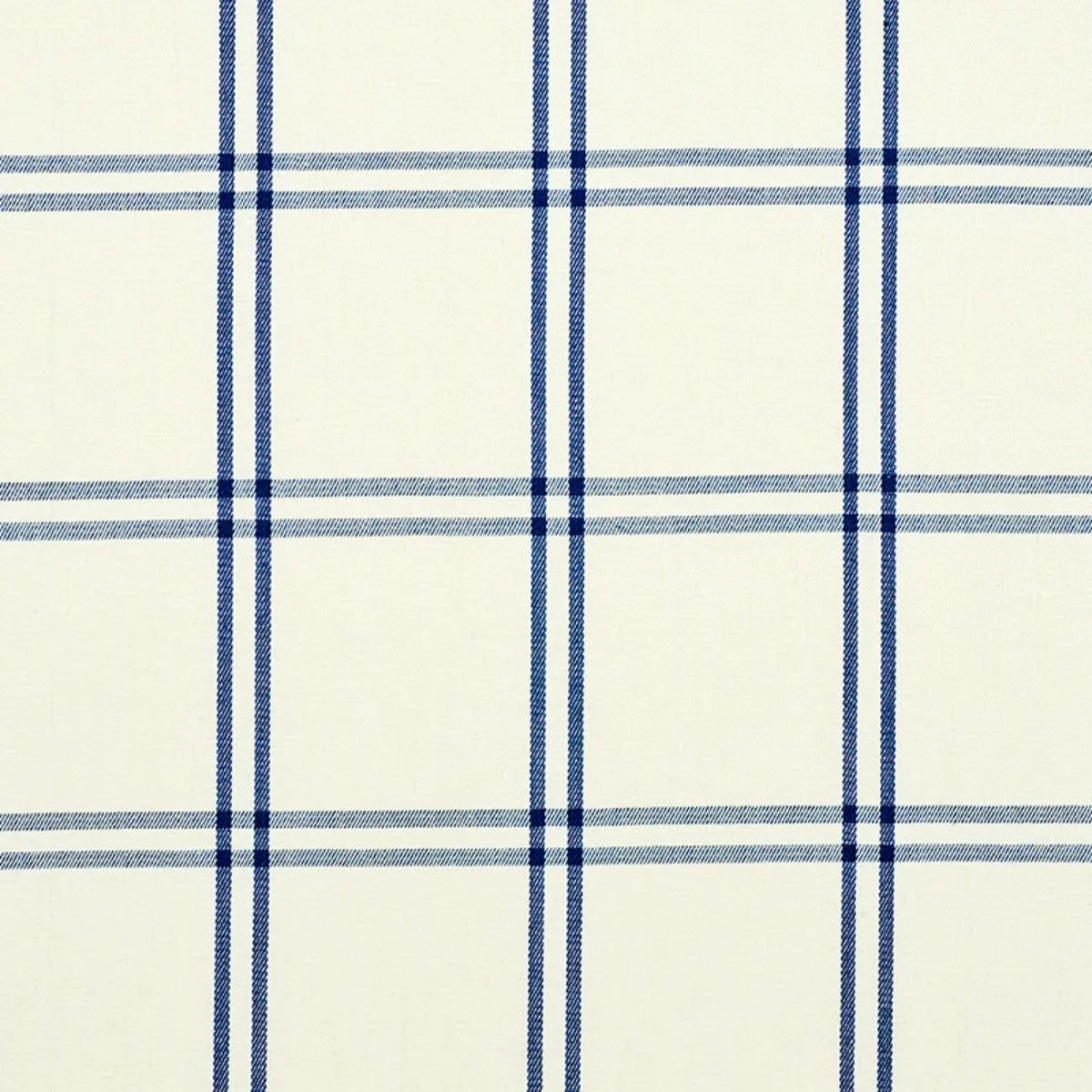 Schumacher 55716 Luberon Plaid Blue fabric swatch