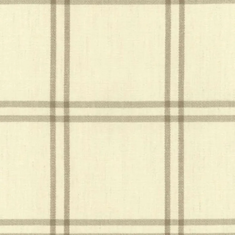 Schumacher 55711 Luberon Plaid Greige fabric swatch