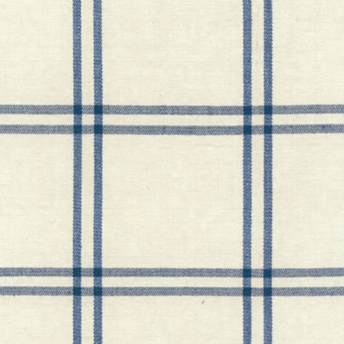 Schumacher 55715 Luberon Plaid Indigo fabric swatch