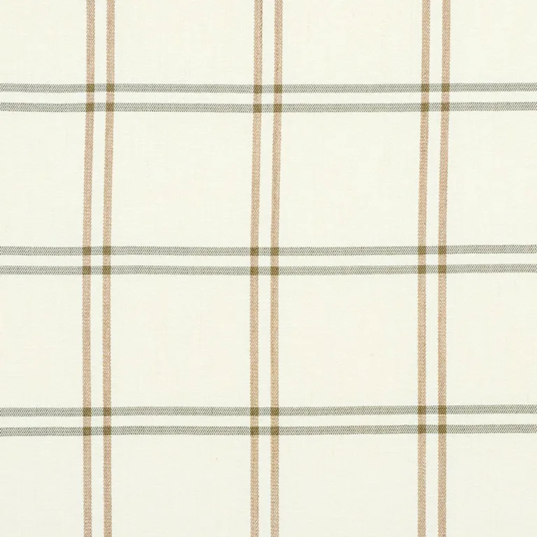 Schumacher 55717 Luberon Plaid Natural fabric swatch
