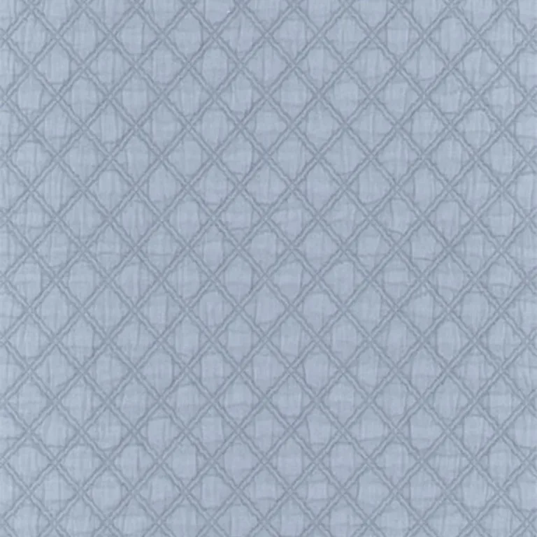 Schumacher 55585 Lucca Matelassé Delft fabric swatch