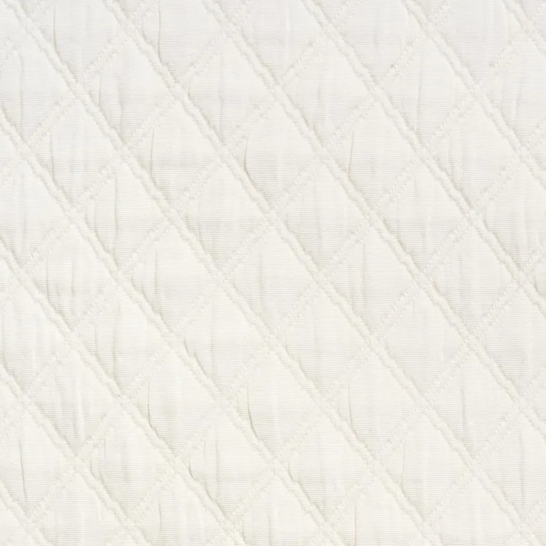 Schumacher 55584 Lucca Matelassé Porcelain fabric swatch