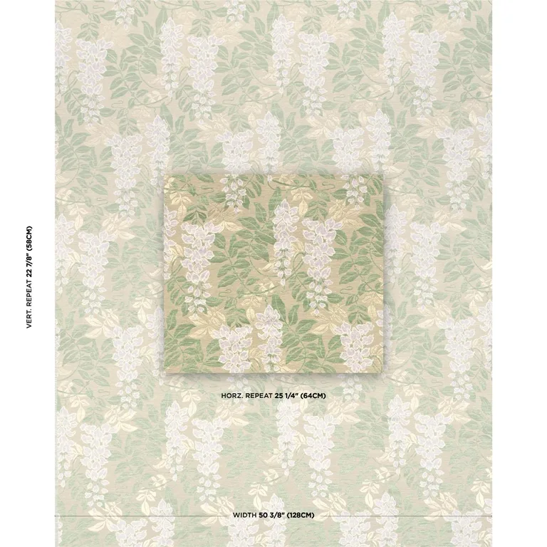 Schumacher 83900 Lucia Wisteria Lilac fabric swatch