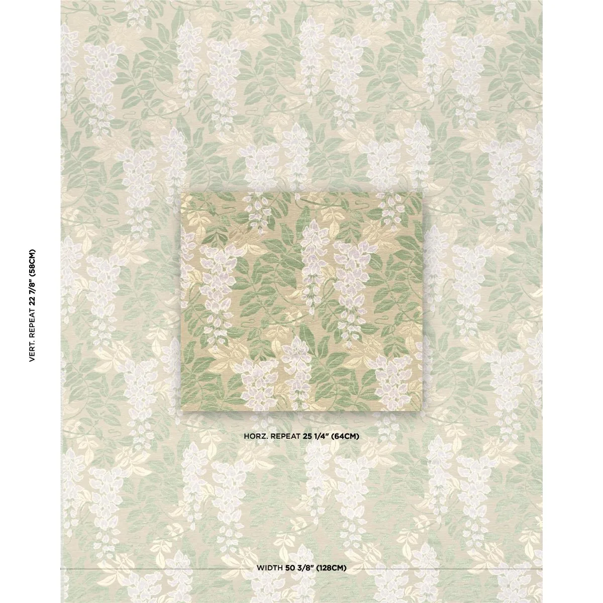 Schumacher 83900 Lucia Wisteria Lilac fabric swatch