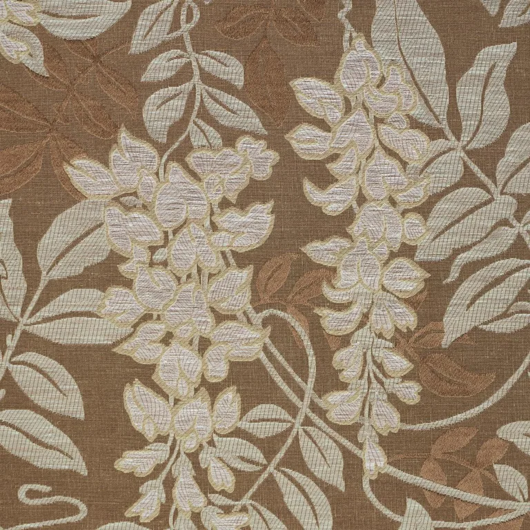 Schumacher 83902 Lucia Wisteria Sable fabric swatch