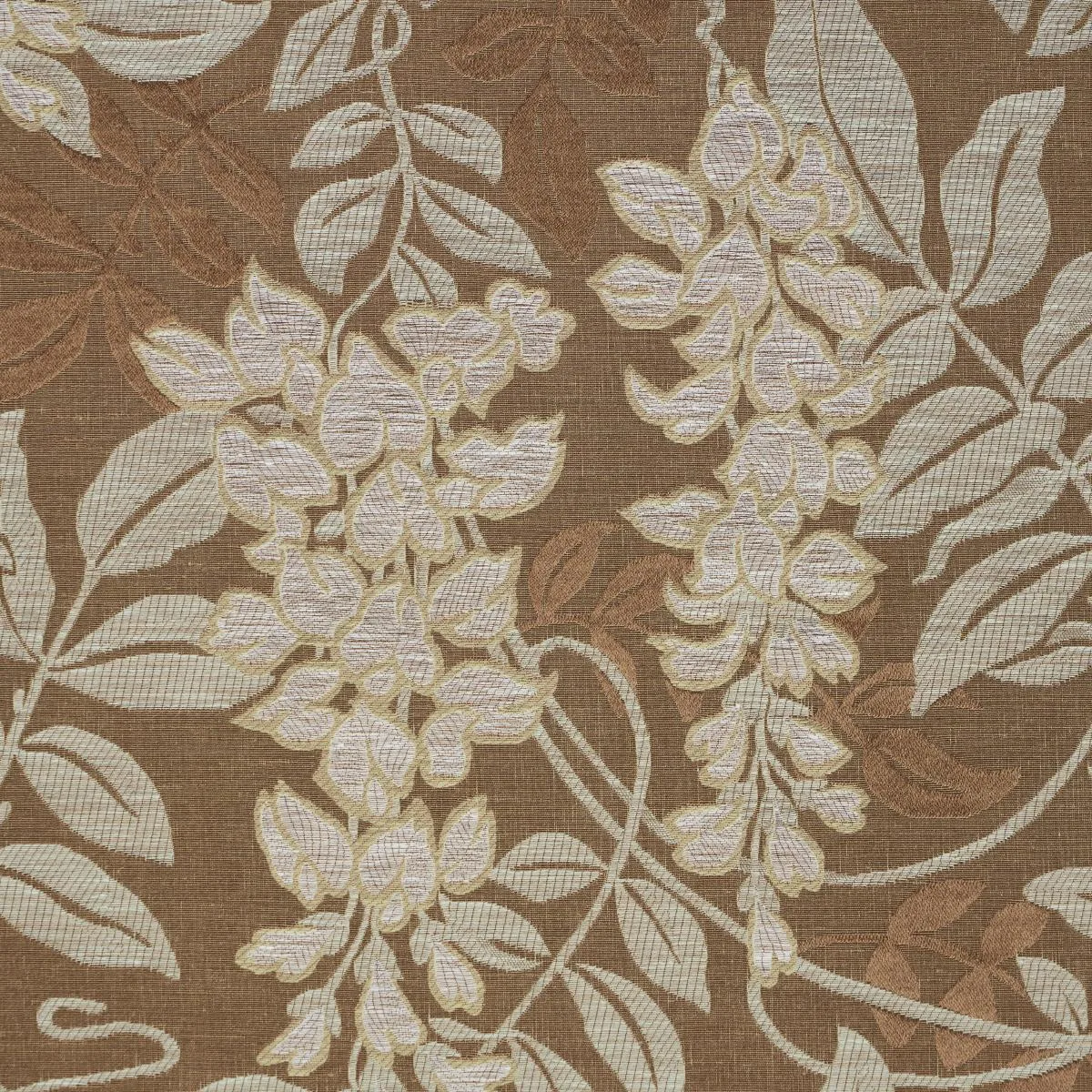 Schumacher 83902 Lucia Wisteria Sable fabric swatch