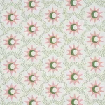 Schumacher 181940 Lucie Pink & Green fabric swatch