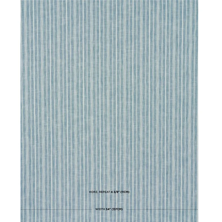 Schumacher 83713 Lucy Stripe Indigo fabric swatch