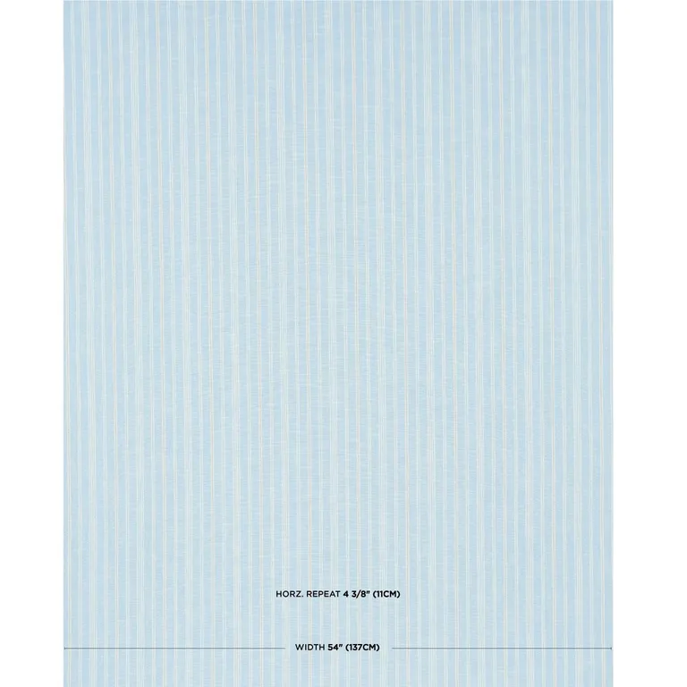 Schumacher 83710 Lucy Stripe Light Blue fabric swatch