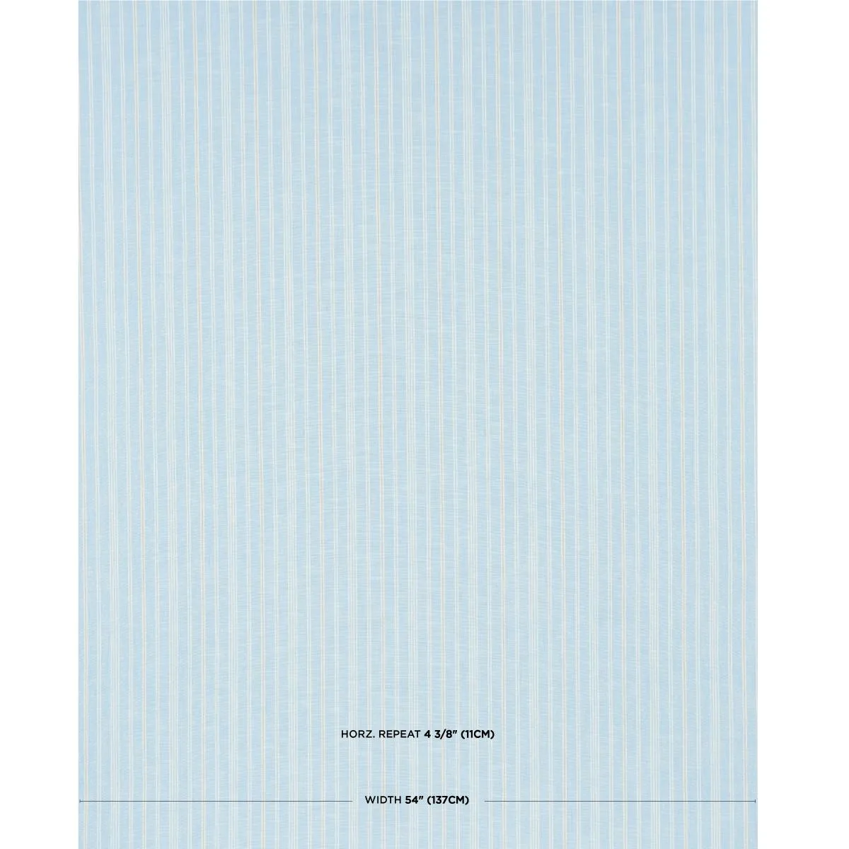 Schumacher 83710 Lucy Stripe Light Blue fabric swatch