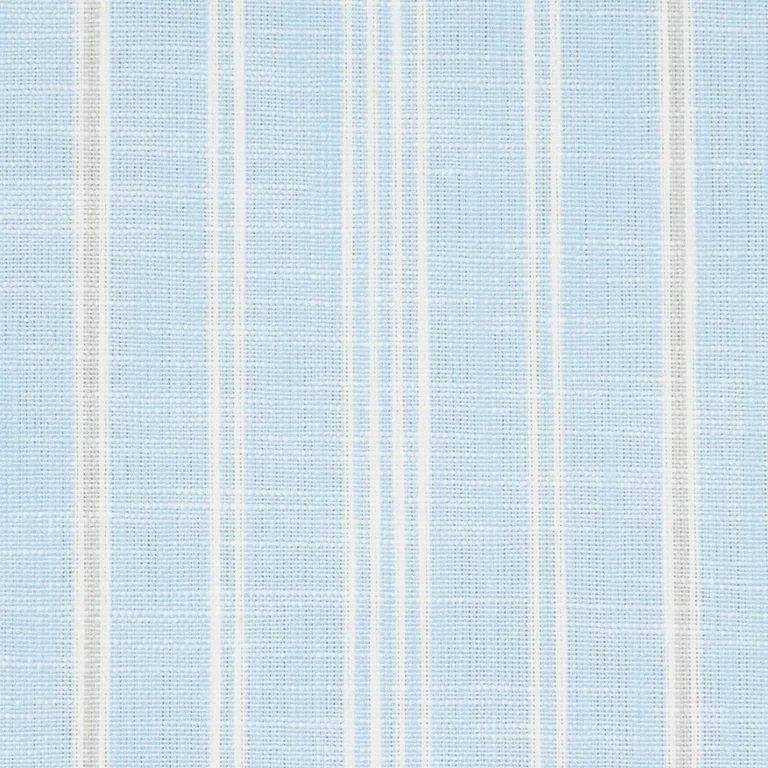 Schumacher 83710 Lucy Stripe Light Blue fabric swatch