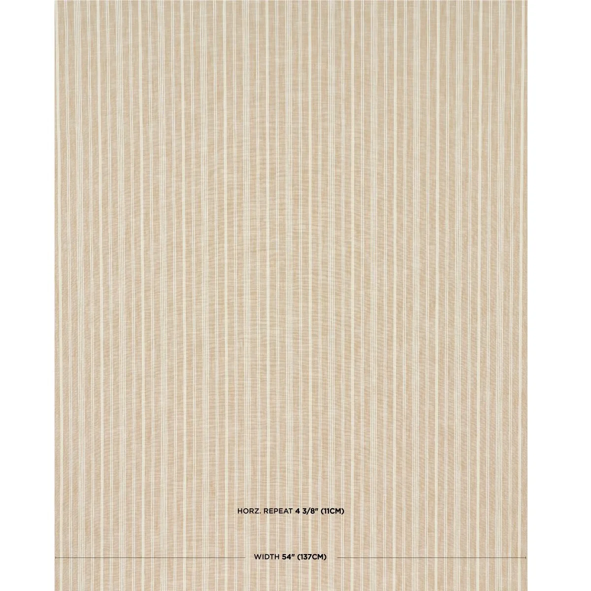 Schumacher 83711 Lucy Stripe Neutral fabric swatch