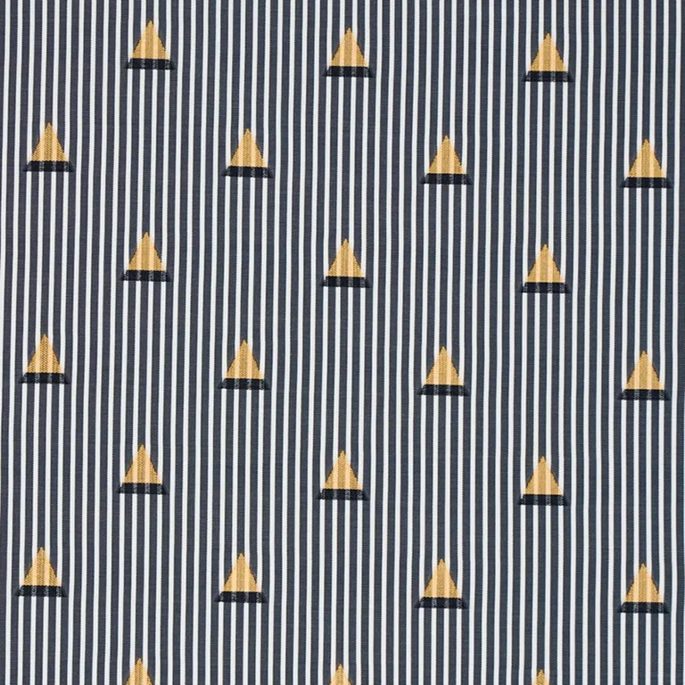 Schumacher 79360 Ludus Stripe Black fabric swatch
