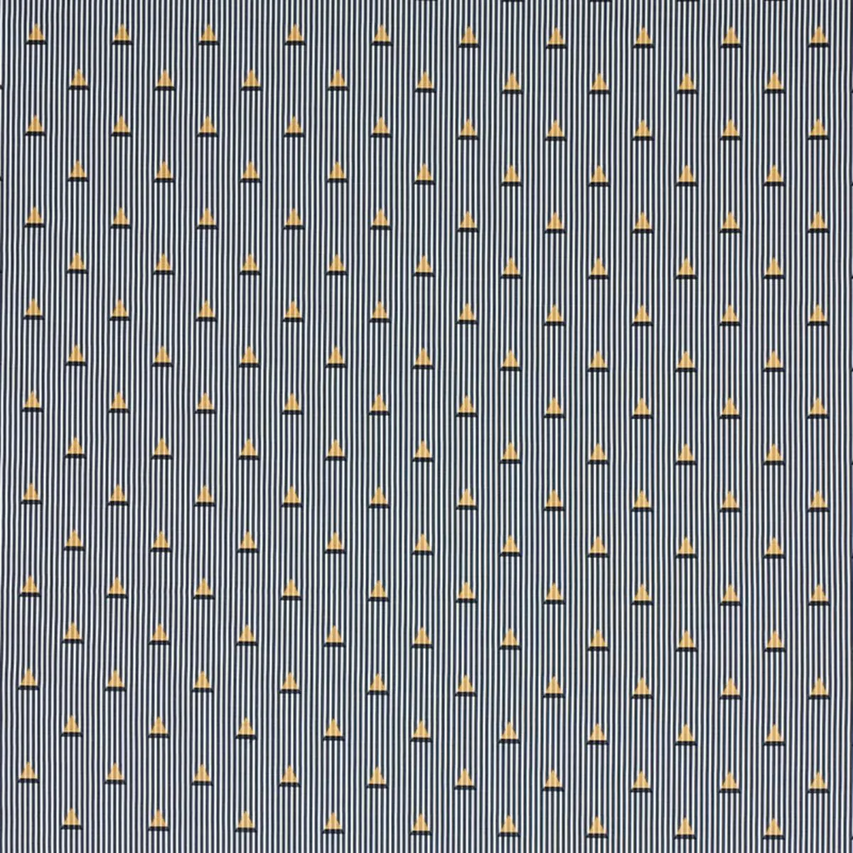 Schumacher 79360 Ludus Stripe Black fabric swatch