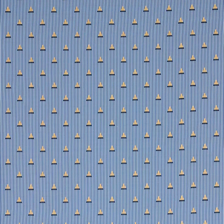 Schumacher 79361 Ludus Stripe Blue fabric swatch