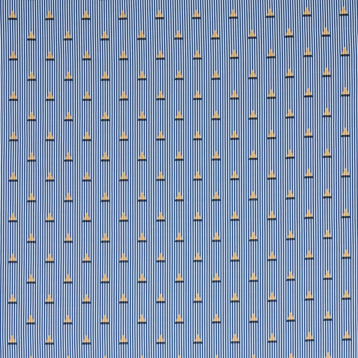 Schumacher 79361 Ludus Stripe Blue fabric swatch