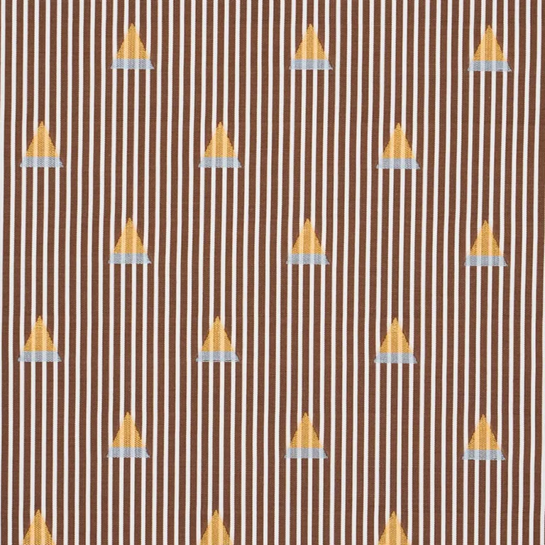 Schumacher 79362 Ludus Stripe Brown fabric swatch