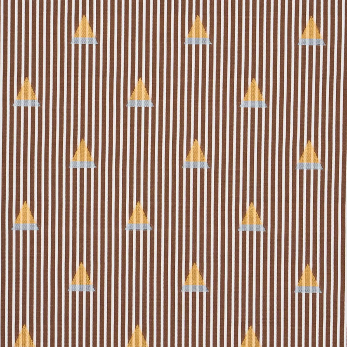 Schumacher 79362 Ludus Stripe Brown fabric swatch