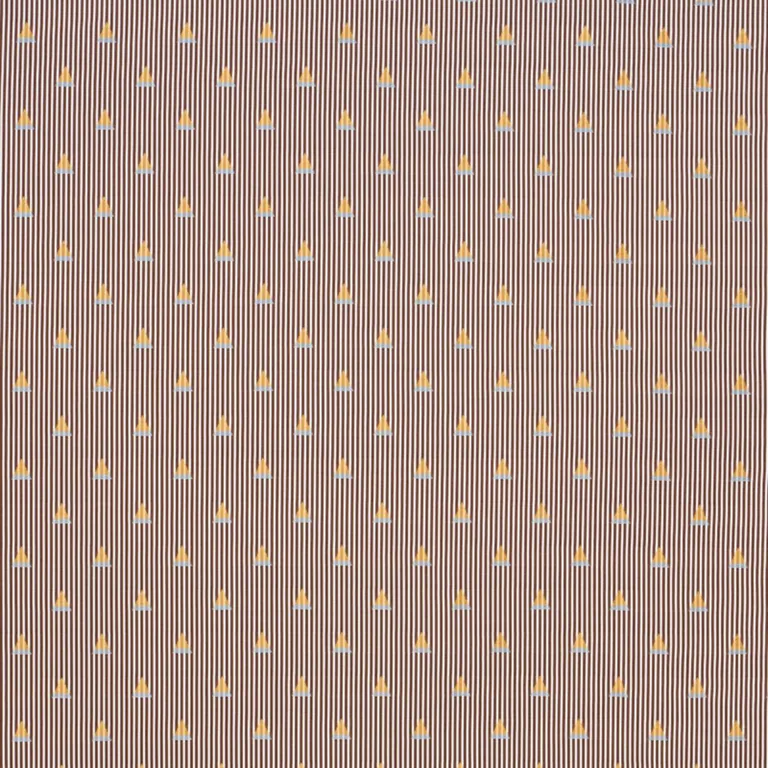Schumacher 79362 Ludus Stripe Brown fabric swatch