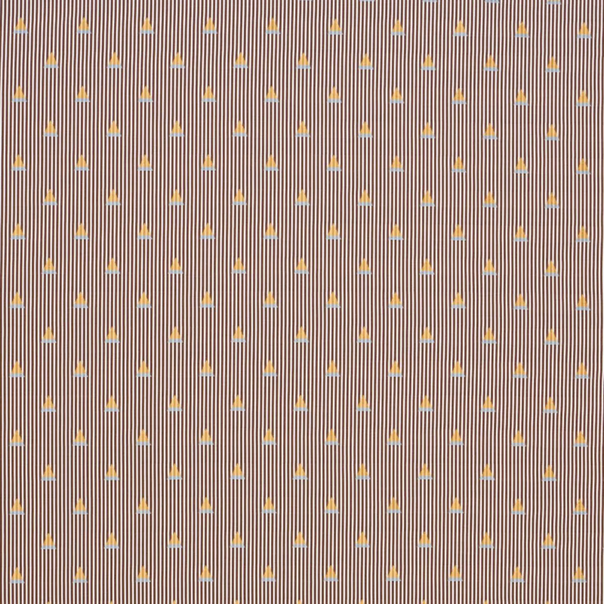 Schumacher 79362 Ludus Stripe Brown fabric swatch