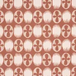Schumacher 181511 Lunaria Blush On Terracotta fabric swatch