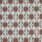 Schumacher 181510 Lunaria Brown On Sky fabric swatch