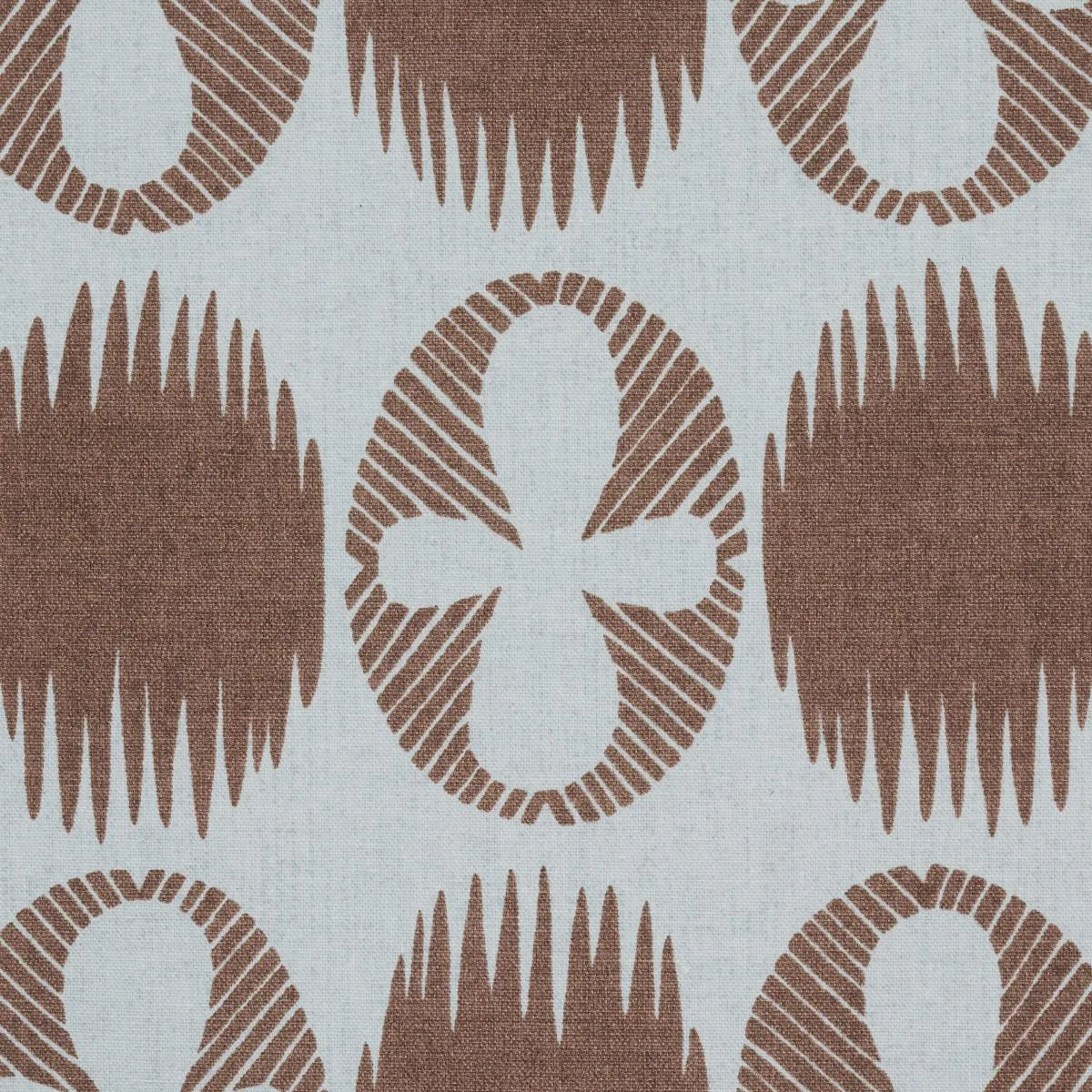 Schumacher 181510 Lunaria Brown On Sky fabric swatch