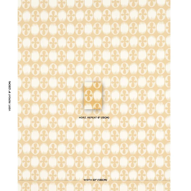 Schumacher 181512 Lunaria Ochre fabric swatch