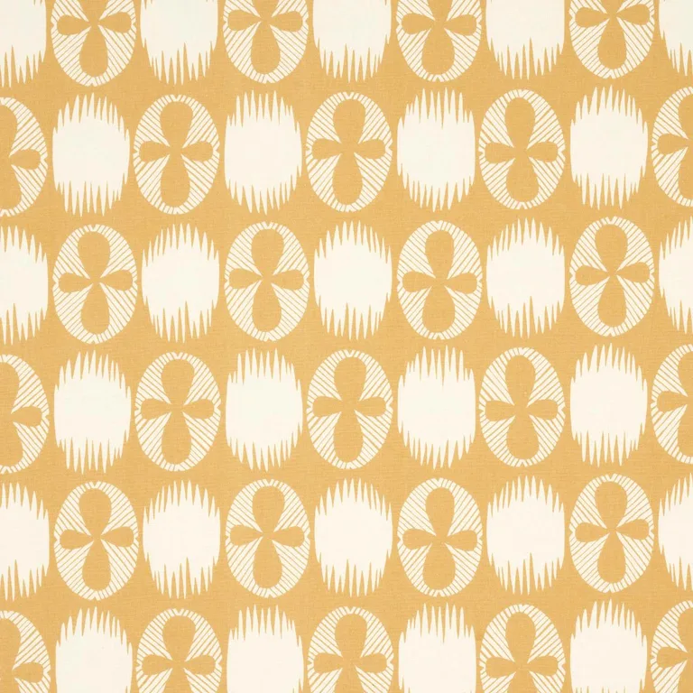 Schumacher 181512 Lunaria Ochre fabric swatch