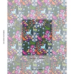 Schumacher 81520 Lupita Embroidery Multi On Navy fabric swatch