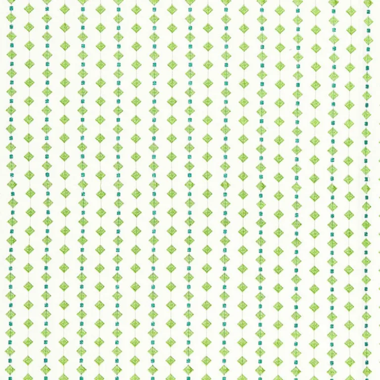 Schumacher 66262 Macaroni Turquoise / Leaf fabric swatch
