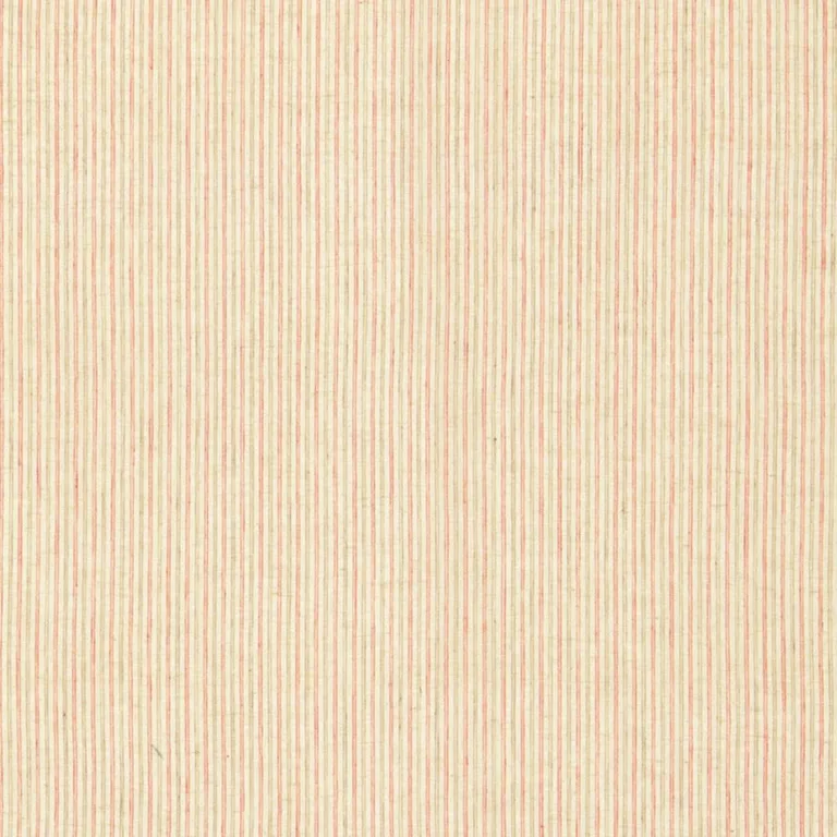 Schumacher 65990 Mackay Linen Stripe Sheer Red Earth fabric swatch