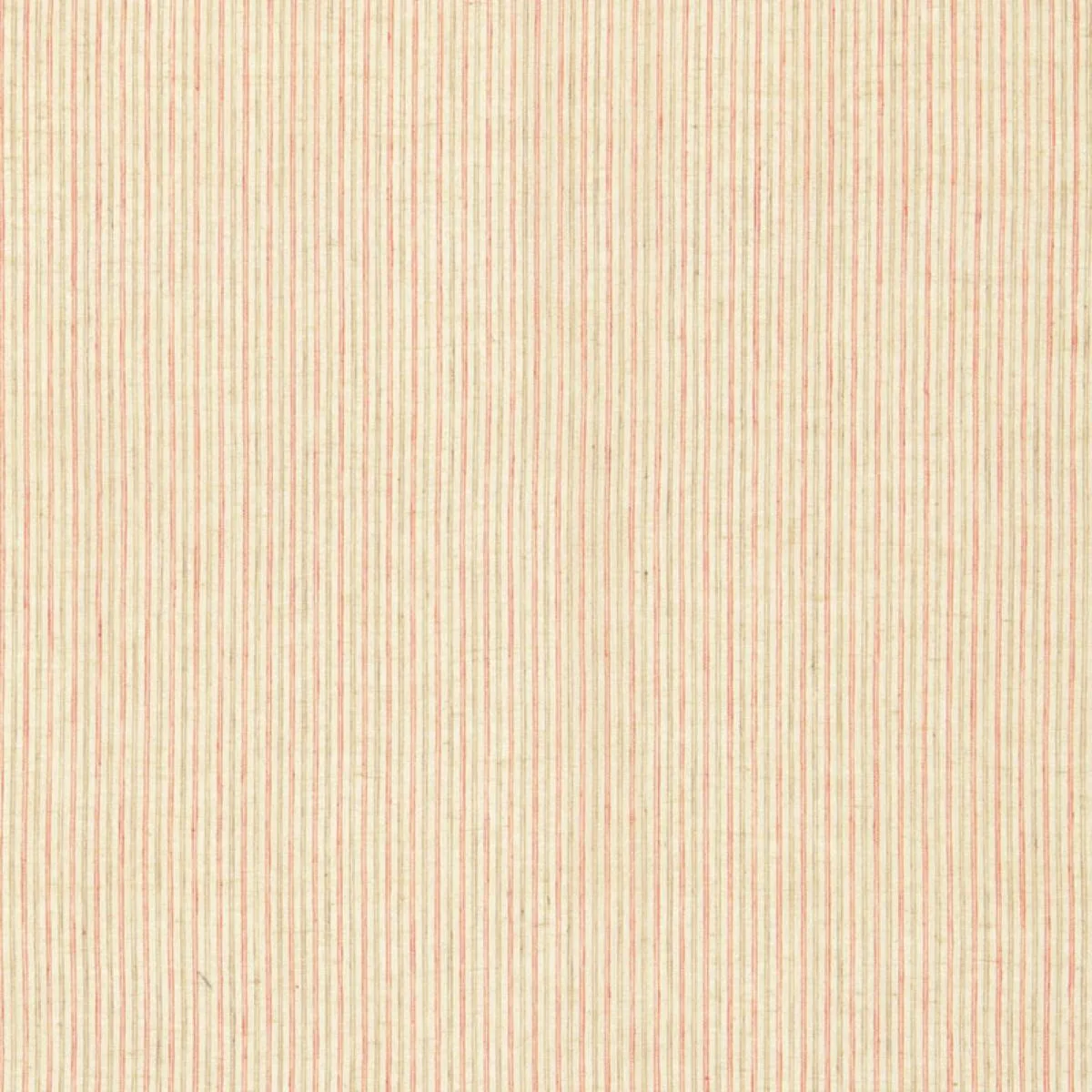 Schumacher 65990 Mackay Linen Stripe Sheer Red Earth fabric swatch