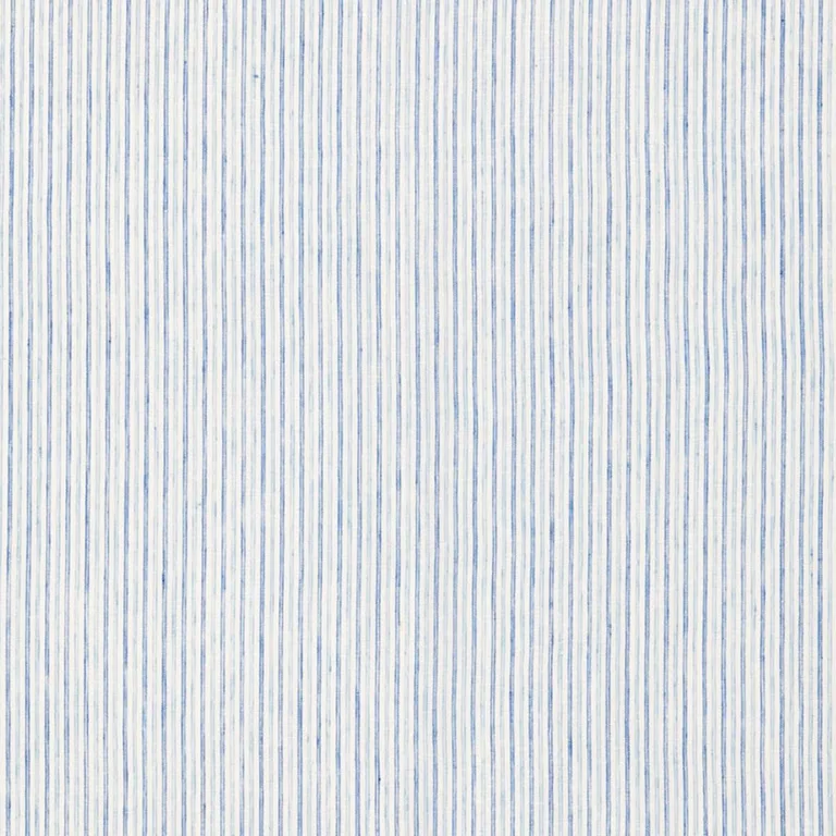 Schumacher 65993 Mackay Linen Stripe Sheer Sky fabric swatch