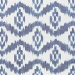 Schumacher 177820 Madaket Ikat Indigo fabric swatch