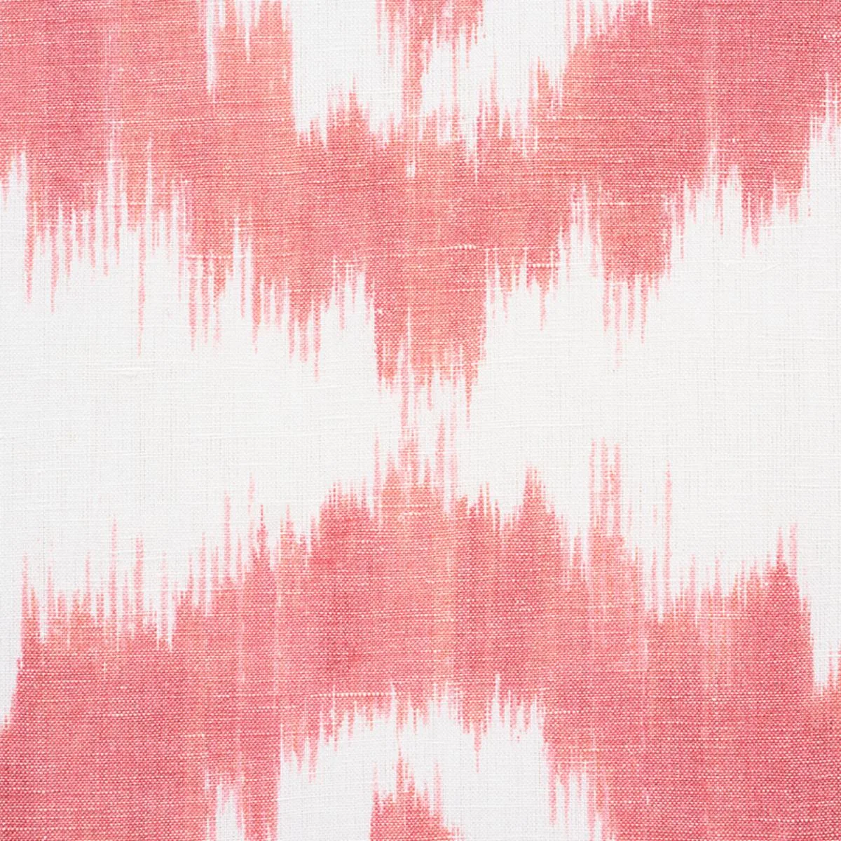 Schumacher 177822 Madaket Ikat Rose fabric swatch