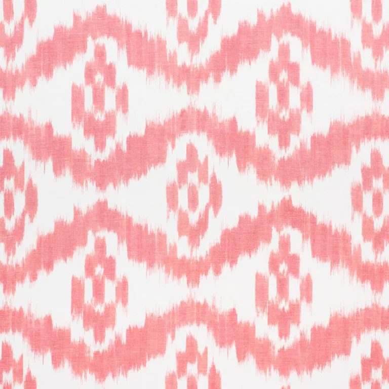 Schumacher 177822 Madaket Ikat Rose fabric swatch