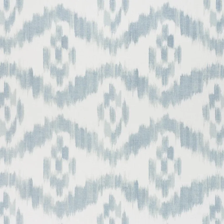 Schumacher 177821 Madaket Ikat Sky fabric swatch