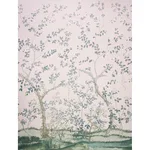 Schumacher 181571 Madame De Pompadour Panel Blush fabric swatch