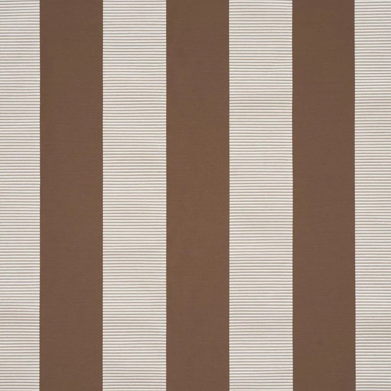 Schumacher 85773 Madison Wide Stripe Brown fabric swatch