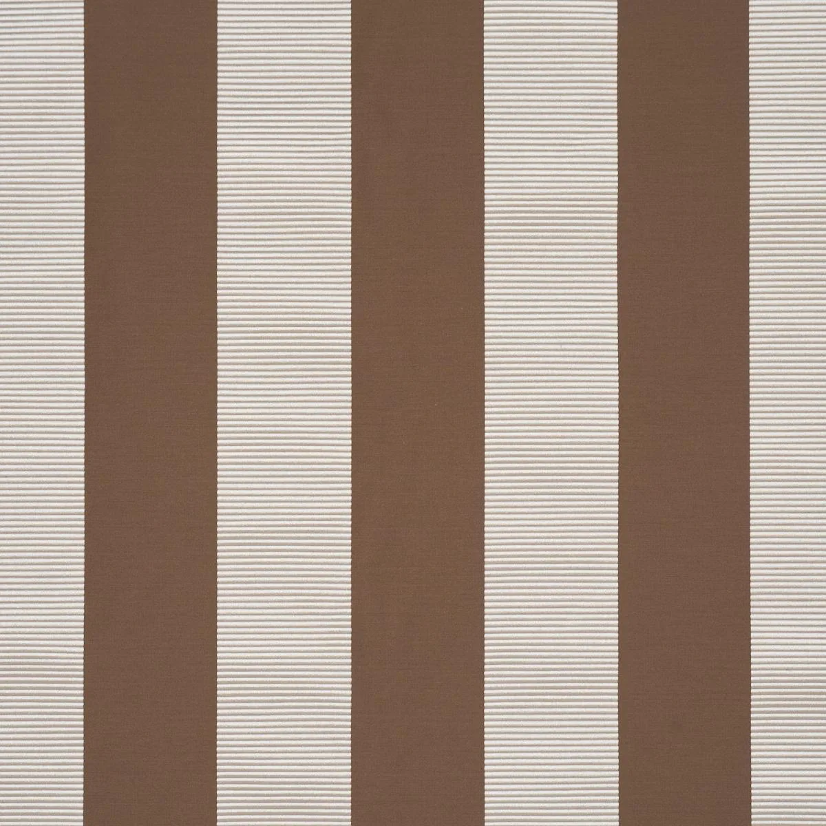 Schumacher 85773 Madison Wide Stripe Brown fabric swatch