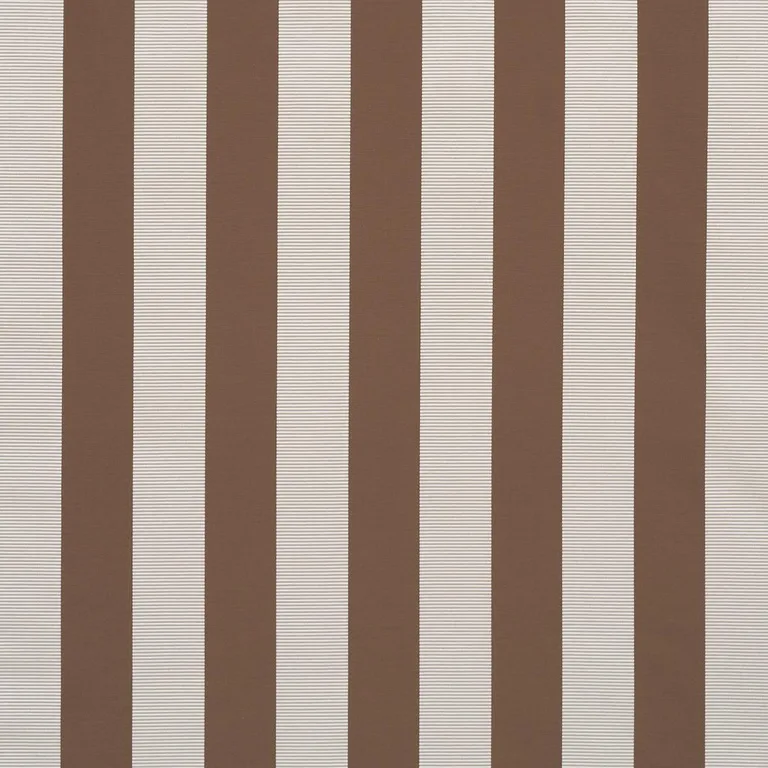 Schumacher 85773 Madison Wide Stripe Brown fabric swatch