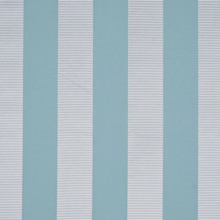 Schumacher 85772 Madison Wide Stripe Robin's Egg fabric swatch