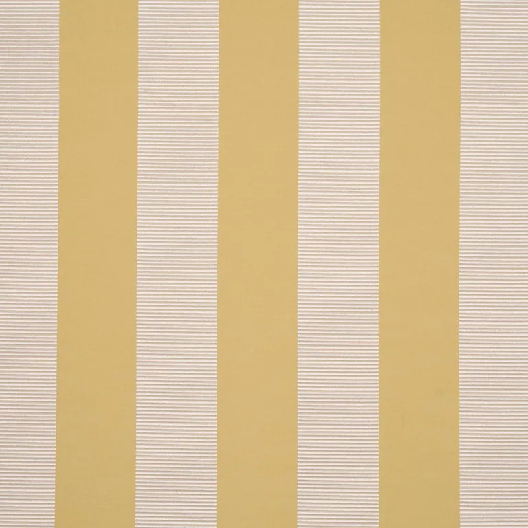 Schumacher 85775 Madison Wide Stripe Yellow fabric swatch