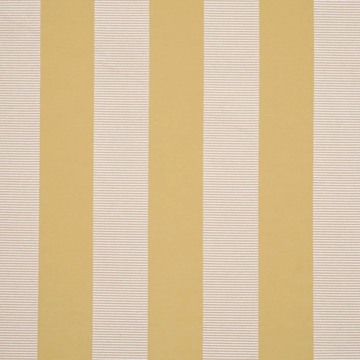 Schumacher 85775 Madison Wide Stripe Yellow fabric swatch