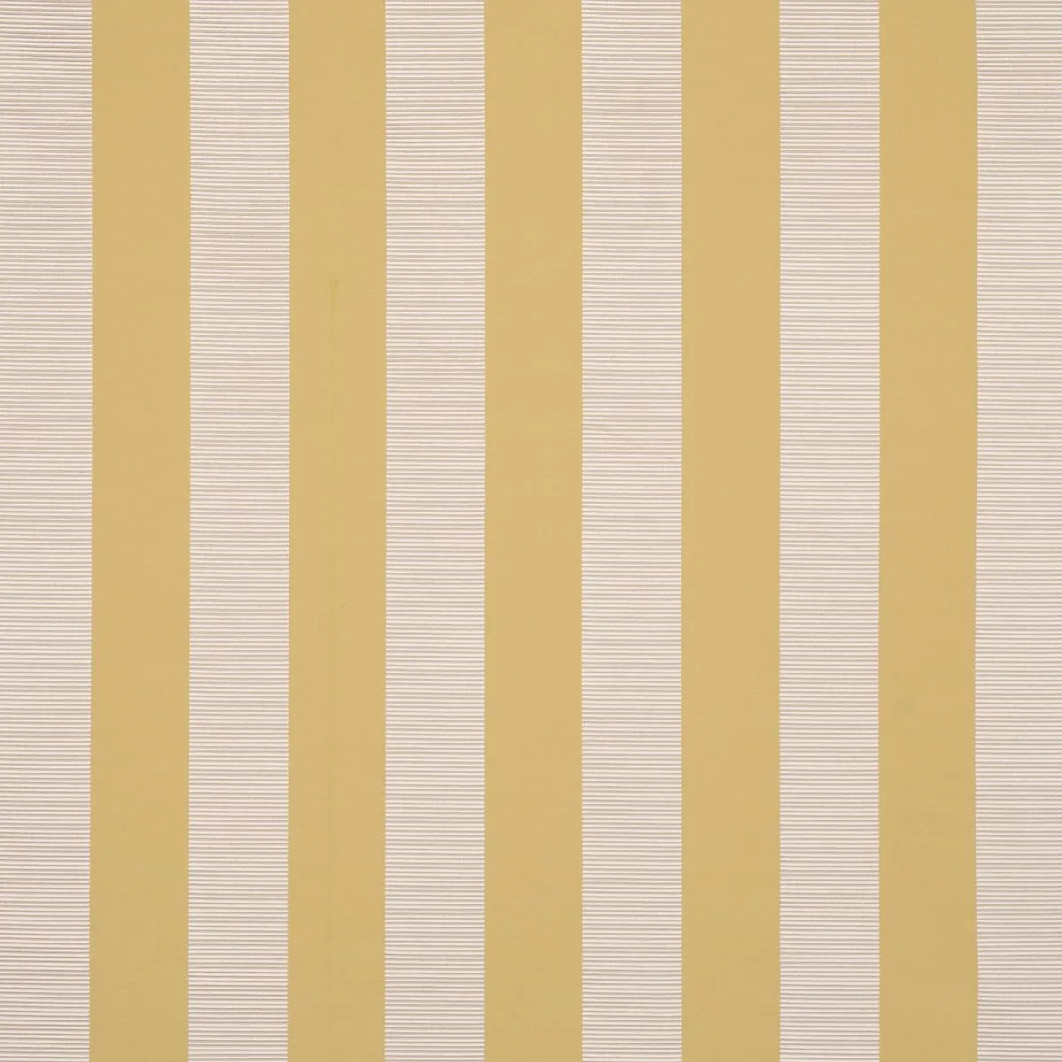 Schumacher 85775 Madison Wide Stripe Yellow fabric swatch