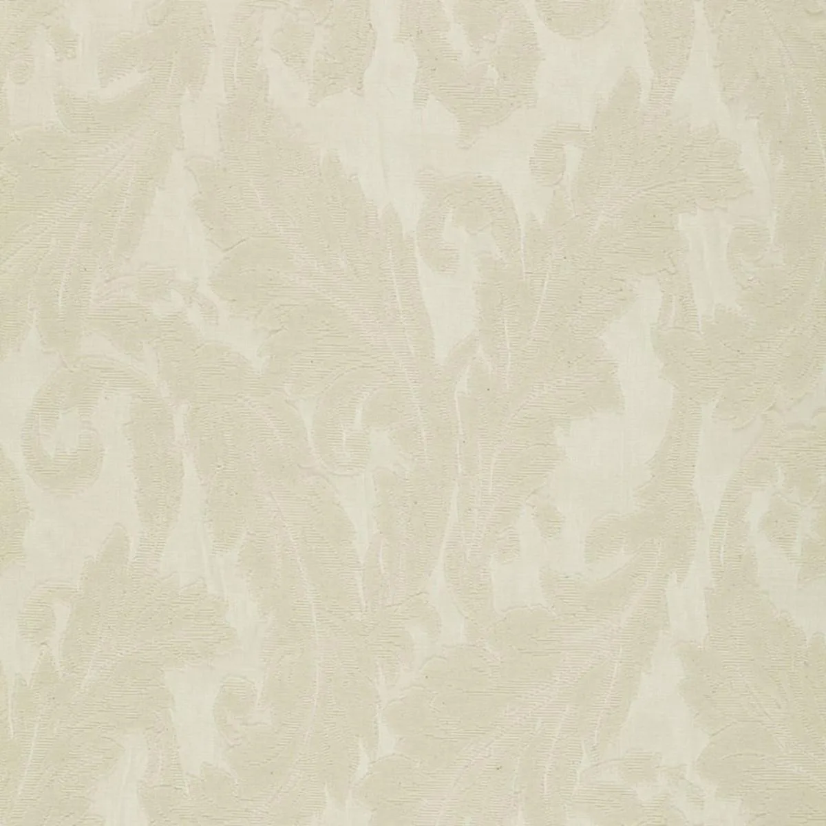 Schumacher 16671 Madras Arabesque Sheer Ecru fabric swatch