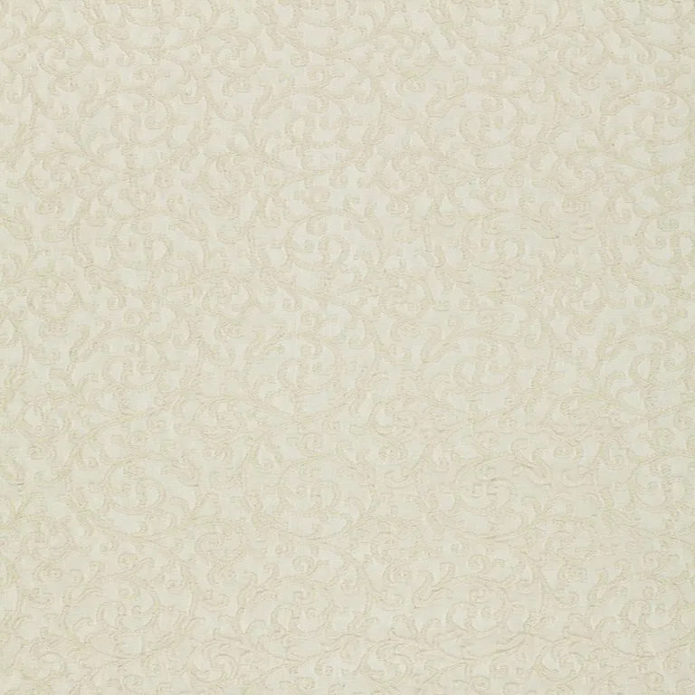 Schumacher 12131 Madras Vine Sheer Ecru fabric swatch