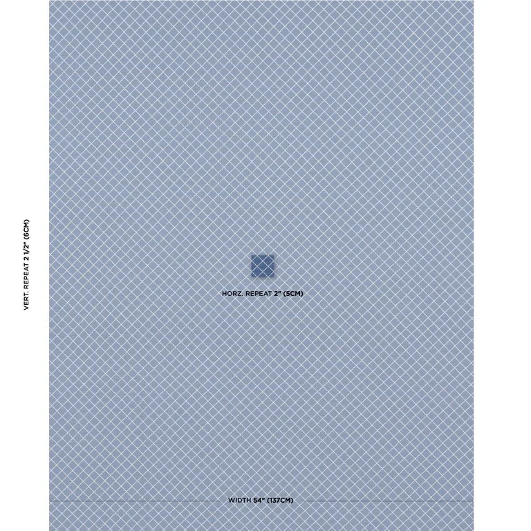 Schumacher 83762 Maggie Lattice Cobalt fabric swatch