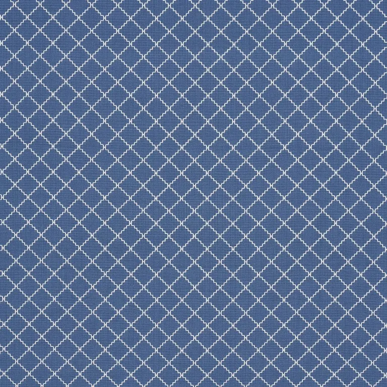 Schumacher 83762 Maggie Lattice Cobalt fabric swatch
